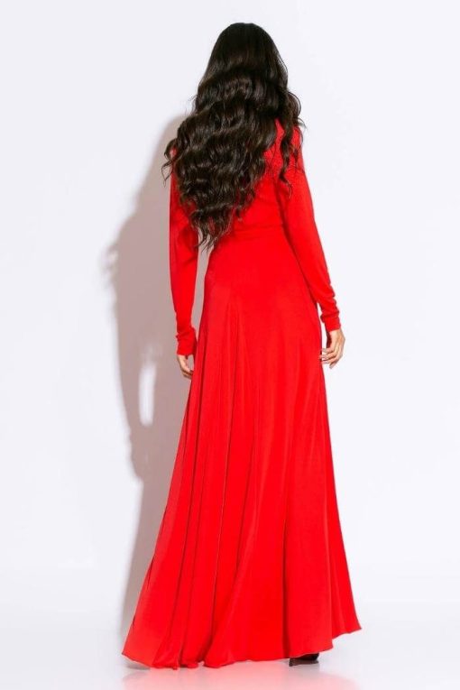 Φόρεμα Ζέρσει Κρουαζέ Κόκκινο-snob boutique