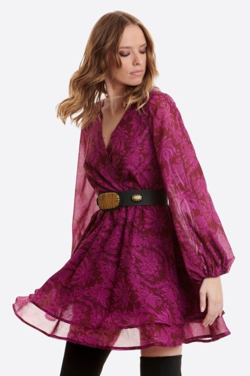 Φόρεμα Μίνι Σιφόν Με Βολάν-Snob Boutique
