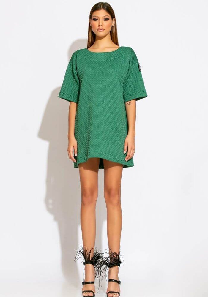 Φόρεμα Μίνι Καπτονέ Πράσινο-Snob Boutique