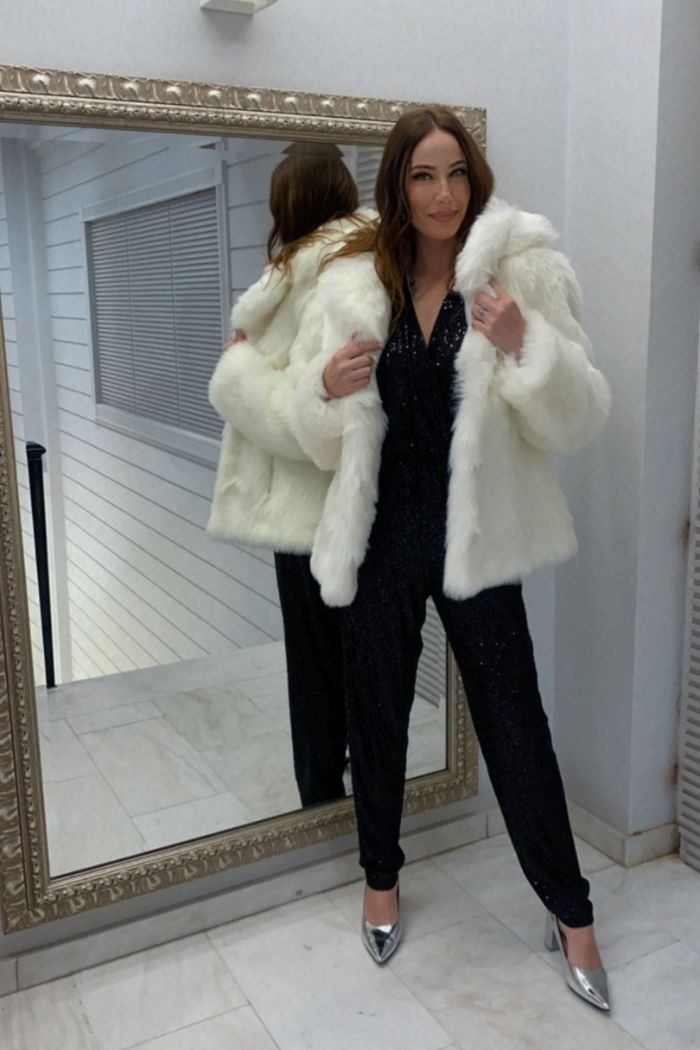 Γούνα Γυναικεία Faux Fur Άσπρη-Snob Boutique