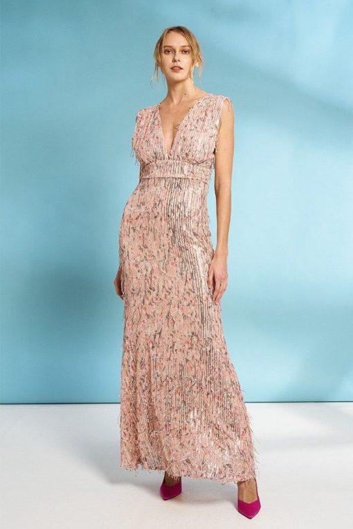 Φόρεμα Μάξι Από Παγιέτα-Snob Boutique