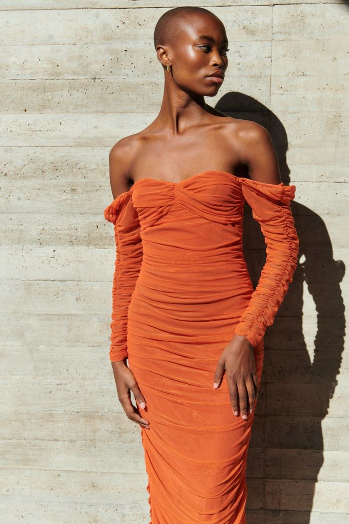 Φόρεμα Gilda Orange-Snob Boutique