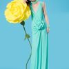 Φόρεμα Maxi με Λεπτομέρεια Λουλούδι Lime (Αντιγραφή)-Snob Boutique