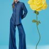 Παντελόνι Γυναικείο Τζιν με Στρας Μπλε-Snob Boutique
