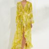 Φόρεμα Μακρύ Chiffon Κίτρινο-Snob Boutique