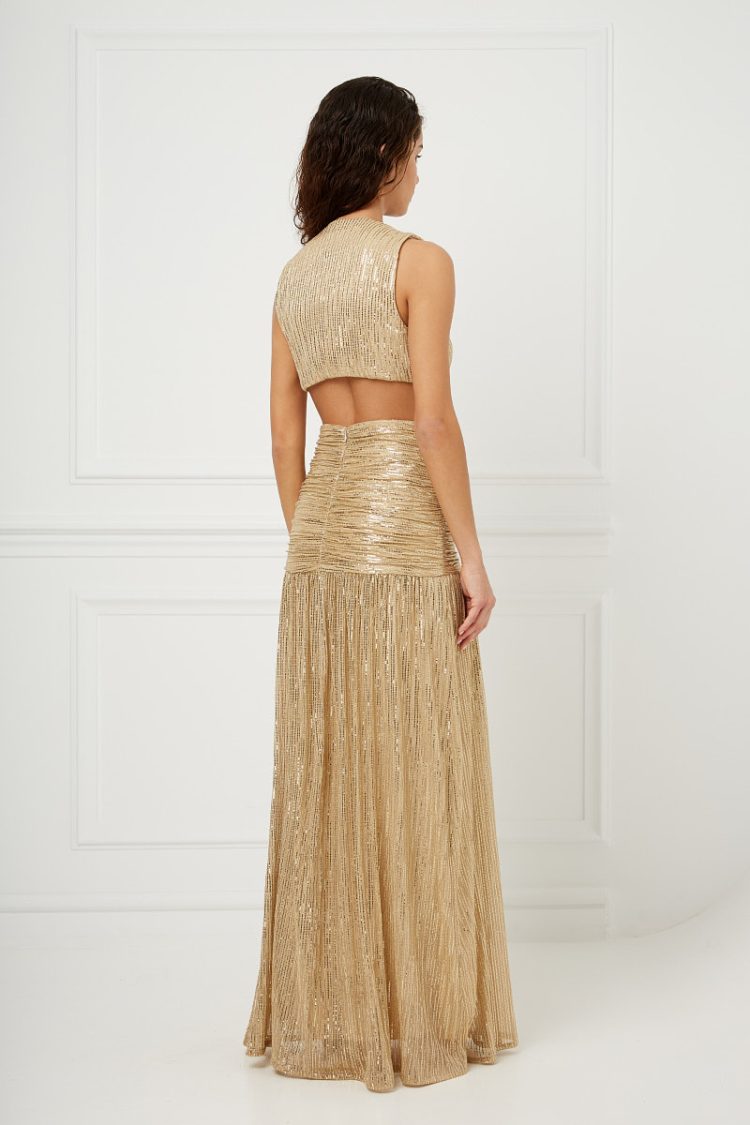 Φόρεμα Maxi με Ανοιχτή Μέση Bronze-Snob Boutique