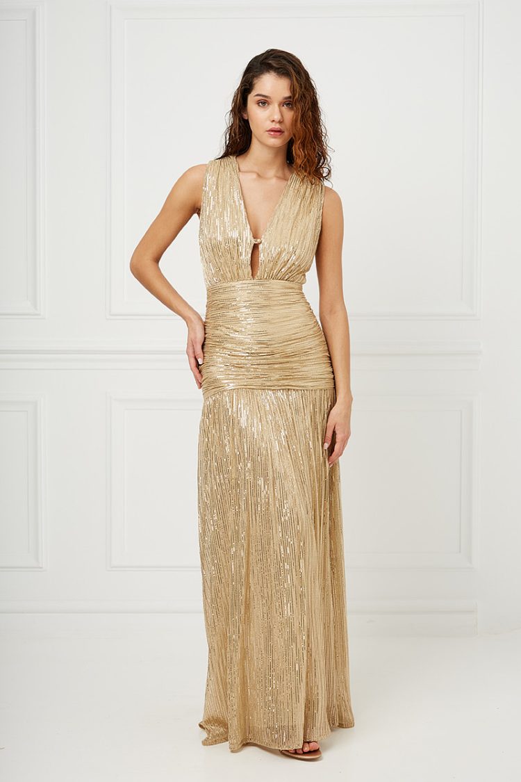 Φόρεμα Maxi με Ανοιχτή Μέση Bronze-Snob Boutique