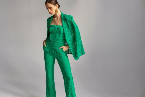 Ζακέτα Γυναικεία Δίχτυ Πράσινο-Snob Boutique